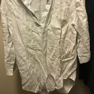 Collared Side Stitch linen shirt